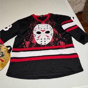 EUC Halloween Women’s Jason Voorhes Shirt & Mask